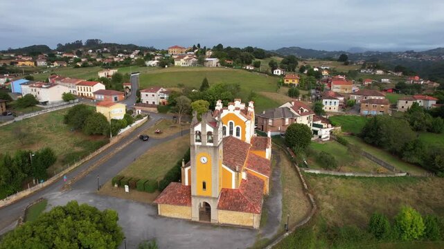Valdesoto village, winner of the 2025 Exemplary Town of Asturias Award, Siero, Asturias, Spain