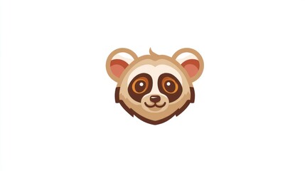 Obraz premium Cute cartoon loris head illustration