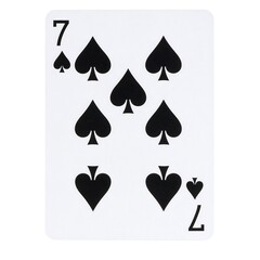 Playing card, seven of spades (1)