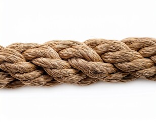 Obraz premium braided hemp rope detail white background