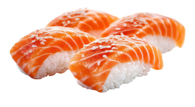 Fresh salmon nigiri sushi - Powered by Adobe