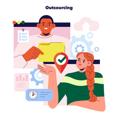 Collaborative Outsourcing with Digital File Exchange