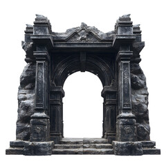 Ancient Stone Archway A Gateway to Mystery isolated on transparent background