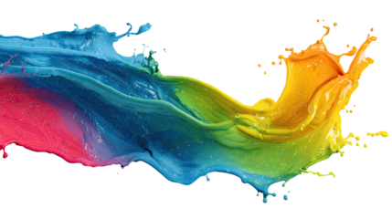Abstract rainbow paint splash