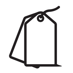 Tag icon. price label sign. Discount offer vector symbol in black filled and outlined style.
