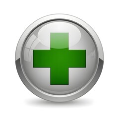 Obraz premium Vector medical red cross symbol for a first aid kit icon on the web