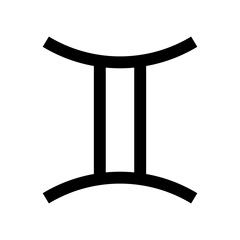 Gemini sign. vector icon illustration
