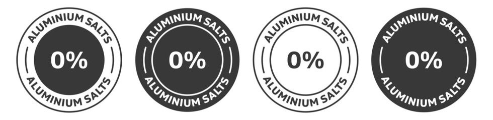 No Aluminum salt vector icon illustration