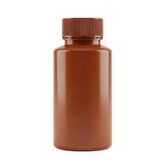 Brown Plastic Bottle Mockup Pharmaceutical, Cosmetic, or Product Packaging Design