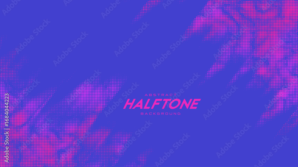 Aufkleber abstract vector torn monochrome halftone background. scrathed dotted texture element. diagonal compo