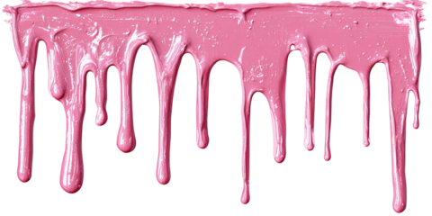 Dripping pink paint