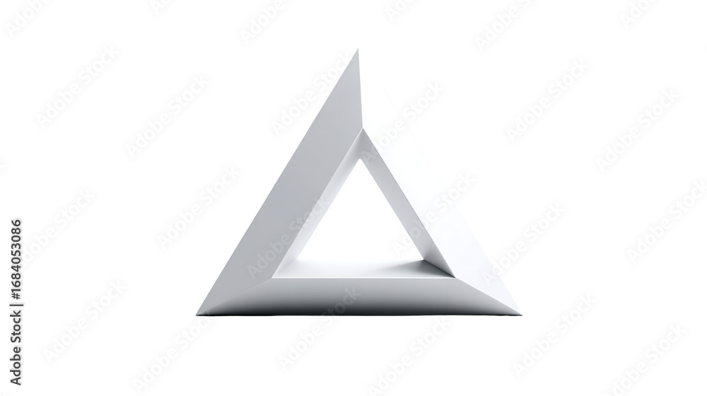 Poster sleek triangular frame radiating minimalist elegance and geometry on transparent background