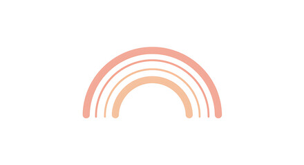 Soft Pastel Rainbow Arch Abstract Illustration Symbolizing Hope and Joy A Beautiful Graphic Element for Design Projects