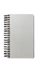 Blank spiral-bound notebook, upright view