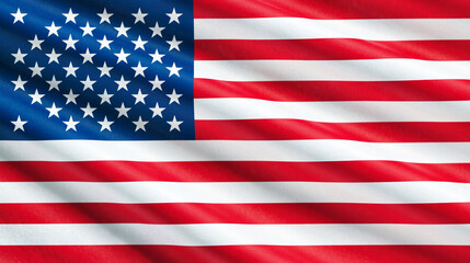 Obraz premium The united states national flag waving in the wind with a smooth elegant look