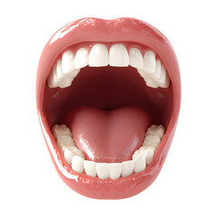 Healthy white teeth gleam in open mouth, illustrating dental hygiene and oral health for confident smiles and fresh breath appeals