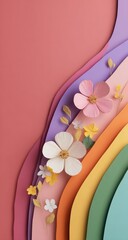 Paper flowers & rainbow layers