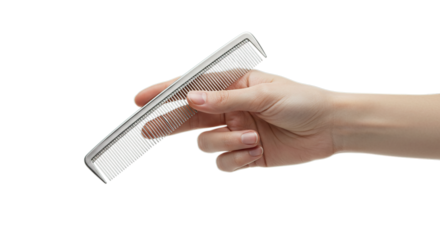 Close up of hand holding kitchen grater tool for food preparation and cooking delicious meals isolated on transparent background