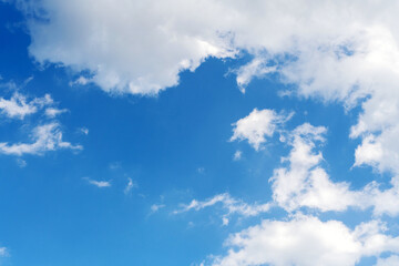 Blue Sky with White Clouds Background
