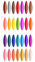 Colorful nail polish swatches