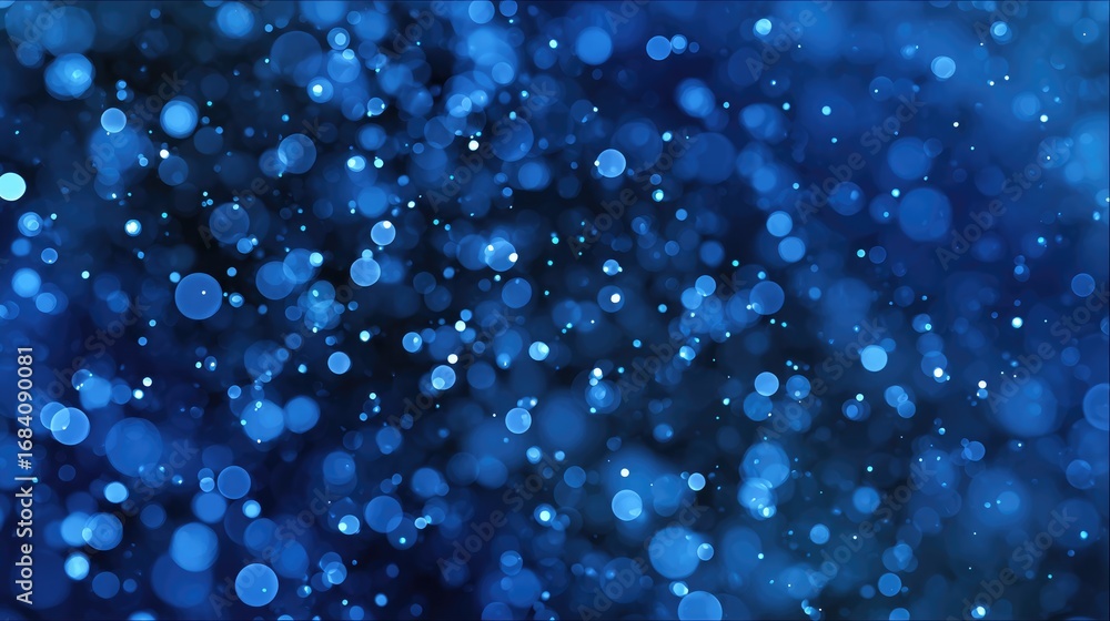 Poster a mesmerizing abstract background featuring shimmering blue particles that evoke tranquility and dep