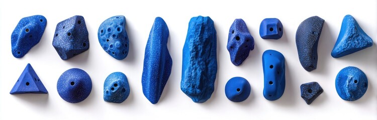 Assorted blue climbing holds (1)