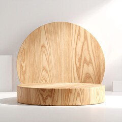 Light-toned wood podium