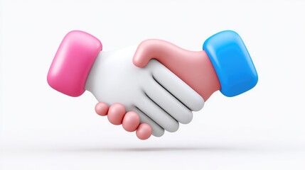 A vibrant handshake illustration representing partnership and collaboration, ideal for conveying trust, teamwork, and successful business relationships in various contexts.