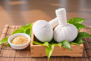 Thai Herbal Compress Massage Therapy Spa Concept