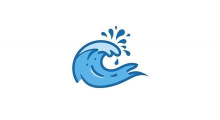 Water wave graphic design illustration