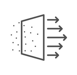 Filter Icon in Process with Arrows Isolated on White Background