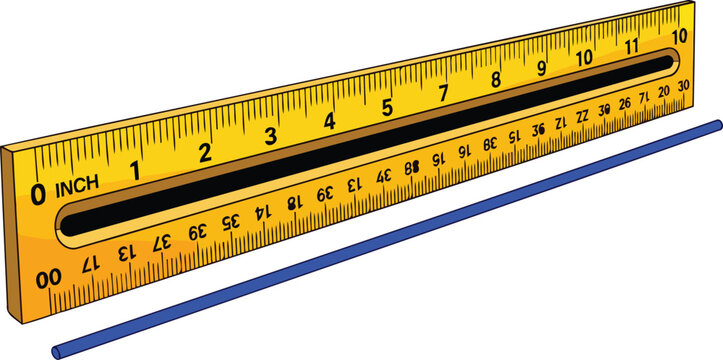 Yellow Ruler Drawing