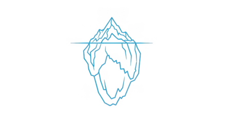 Iceberg Line Art Minimalist Design
