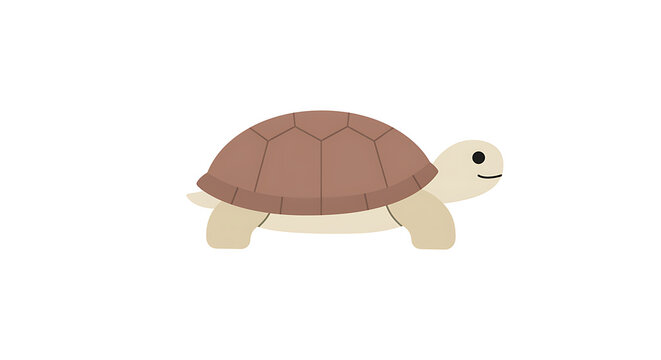 A charming and adorable animated turtle gracefully walks from left to right across a clean white background showcasing its smooth movements and simple yet captivating design perfect for educational co