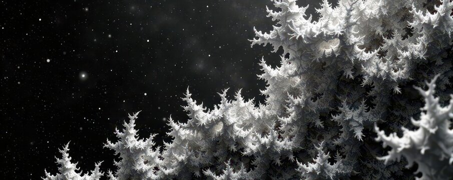 Grayscale Mandelbrot set fractal detail, intricate patterns , black, visualization
