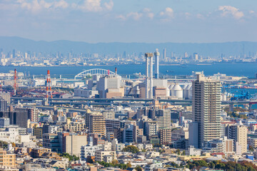 日本の風景・秋　兵庫県神戸市　布引の滝（見晴らし展望台）