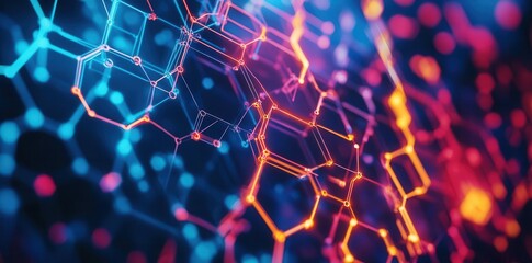 Network Connections and Data Flow with Artificial intelligence Theme.