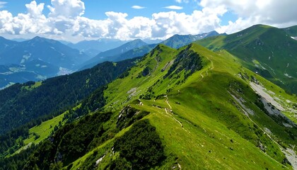 Obraz premium Panoramic mountain vista