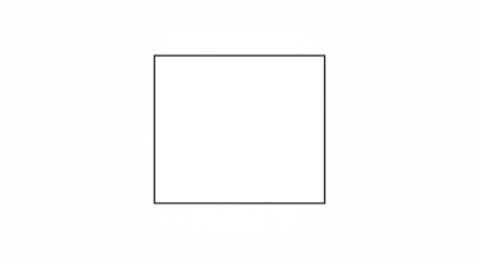 Minimalist Black Square Icon on White Background