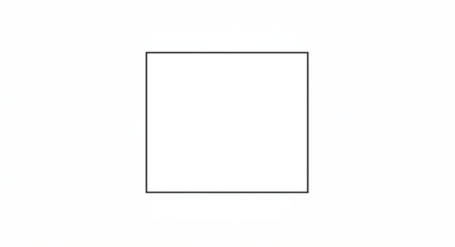 Minimalist Black Square Icon on White Background