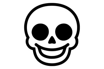 Fototapeta premium Happy Smiling Skull Icon Isolated 