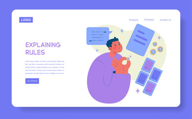 Vector Illustration of Rules Explanation with Engaged Character