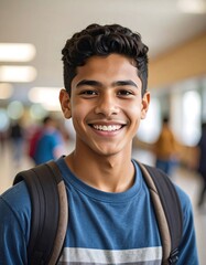 Portrait of a smiling teenage boy