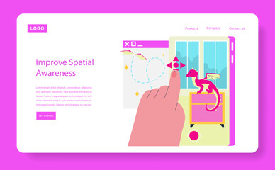 Interactive Vector Illustration of Finger Controlling Dragon