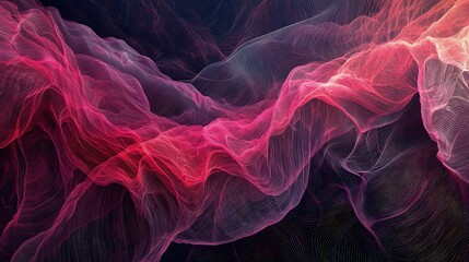 Abstract design with flowing lines and vibrant colors.