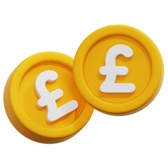 3D Pound Coin Icon