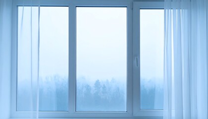 Fototapeta premium Misty window view