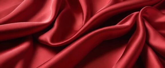 Obraz premium A red fabric with a shiny texture