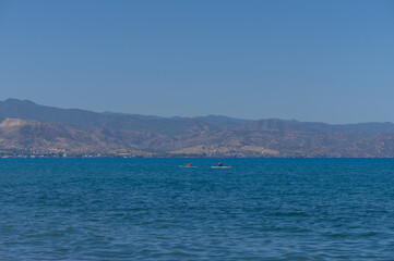 Scenic View of Mediterranean Sea and Mountains in Cyprus