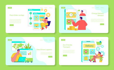 Logistics and Delivery App Vector Illustration